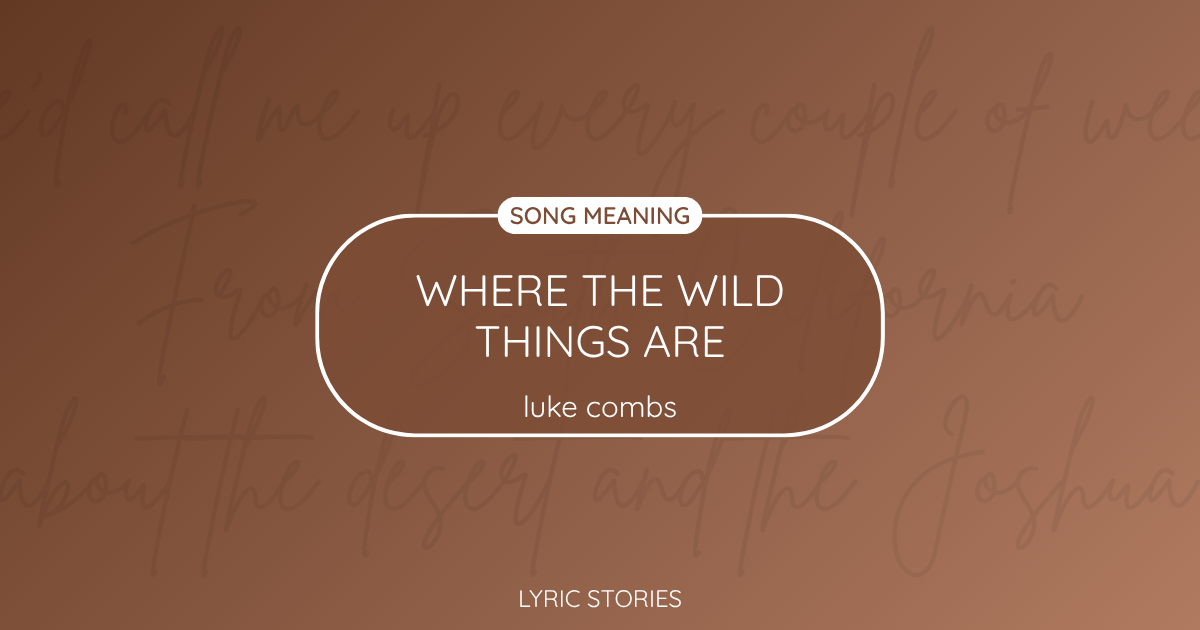 “Where the Wild Things Are” Lyrics Meaning (Luke Combs)